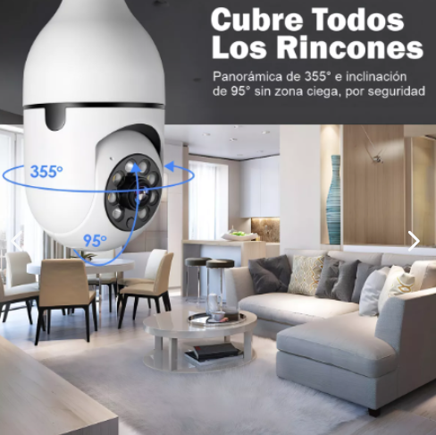 Bombillo Cámara de Seguridad 360°