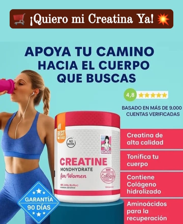 💪🏽Creatina Monohidratoada🥵 Para Mujeres⚡+ Colageno🔥+Termo "Fuerza pura.🏋♂ Resultados reales🍑"