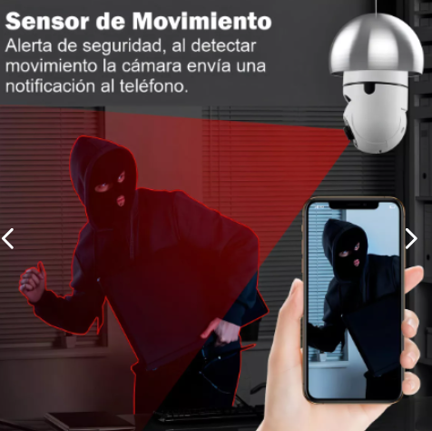 Bombillo Cámara de Seguridad 360°