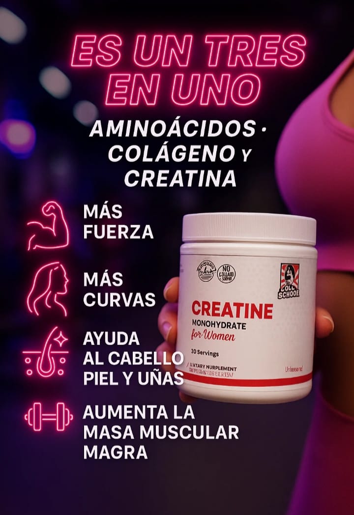 💪🏽Creatina Monohidratoada🥵 Para Mujeres⚡+ Colageno🔥+Termo "Fuerza pura.🏋‍♂ Resultados reales🍑"